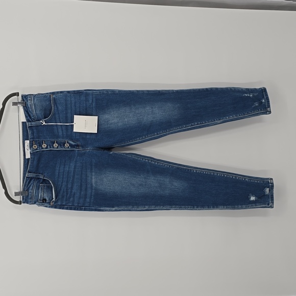 Kancan High Rise Super Skinny Jeans - Curvy Blue Dize 30 - Picture 1 of 9